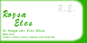 rozsa eles business card