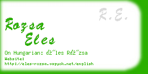 rozsa eles business card